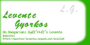 levente gyorkos business card